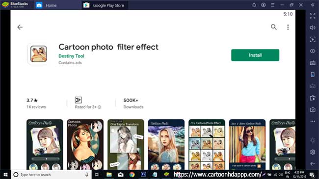  Install Cartoon photo filters for PC Windows 10/8/7 Free