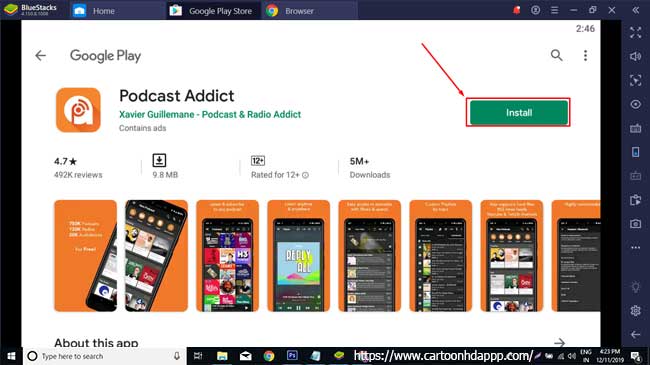 Podcast addict for PC Windows 10/8/7 Free