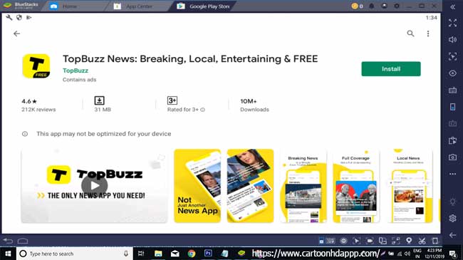 TopBuzz PC Download/ Install On Windows 7/ 8/ 8.1/ 10/ Mac Note Book Free Install