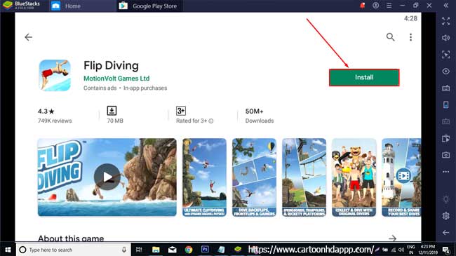 Flip Diving For PC Windows 10/8.1/8/7/XP/Vista & Mac