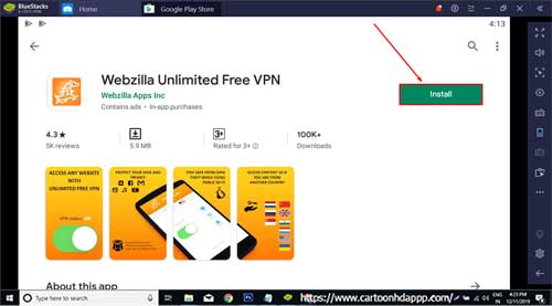 Webzilla Unlimited VPN For PC 