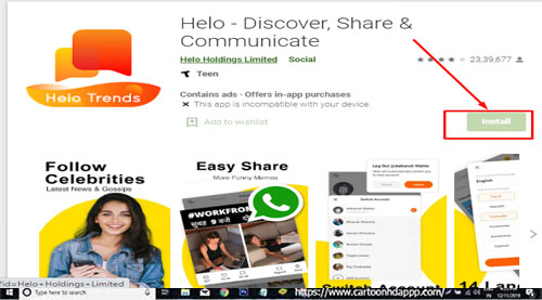 Helo App India for Windows 10