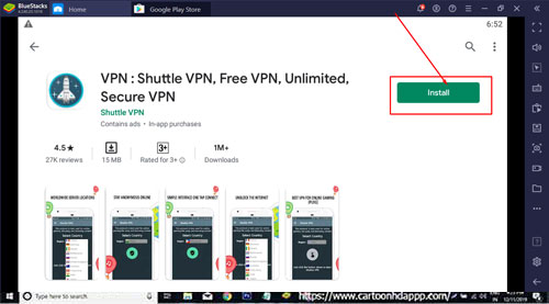 Shuttle VPN for Windows 10